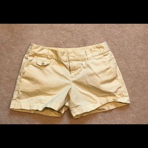 Ann Taylor Loft 4” Yellow Shorts - size 0